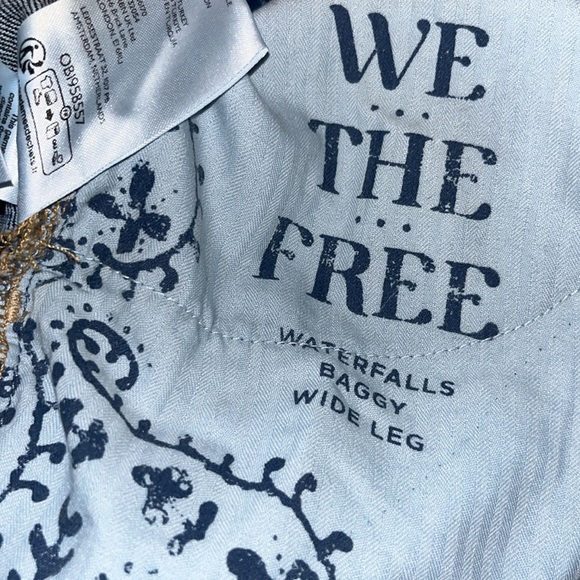 FREE PEOPLE WE THE FREE Waterfalls Baggy Wide Leg Jeans, 25 S - Picture 14 of 15